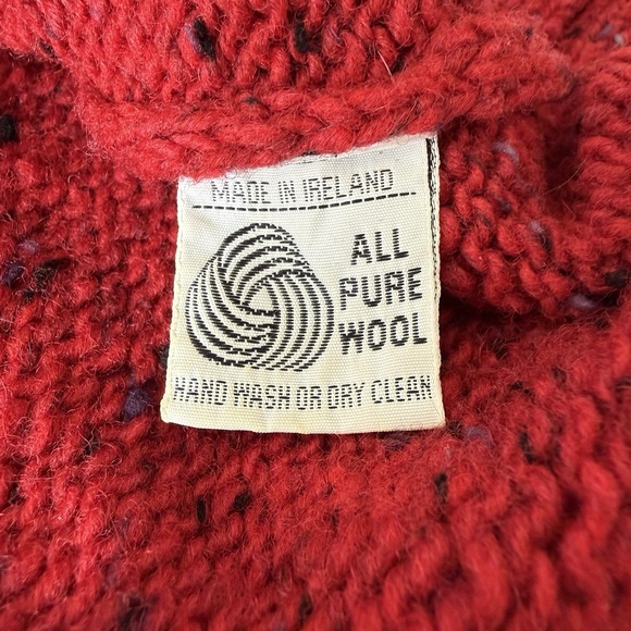Vintage John Molloy Irish Donegal Fleck Wool Knit Sweater Vest Red Men's L - Picture 5 of 9